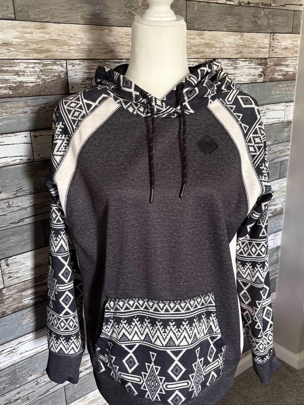 Burton WB Heron Pullover Fleece Hoodie Aztec Southwestern Womens Size L